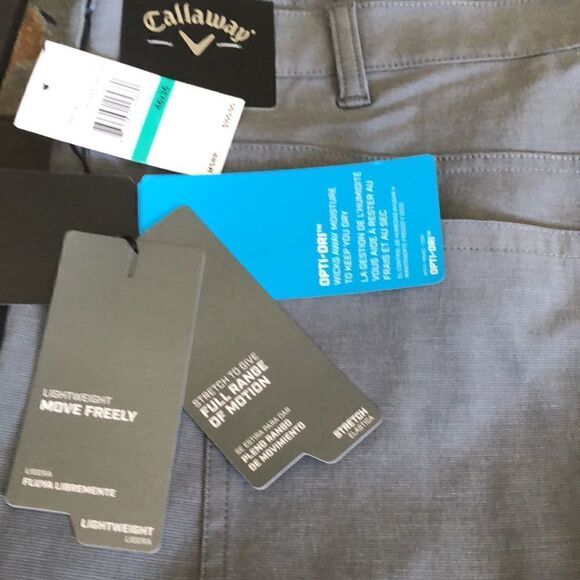 Callaway Golf Big & Tall EverPlay lightweight 5-Pocket Pant dark gray. 46”x36” - Picture 8 of 8